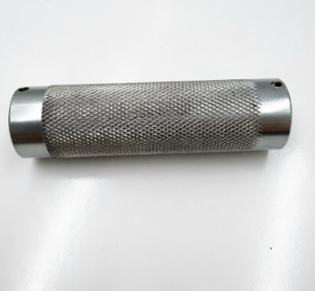 Precision-machined metal knurled handle