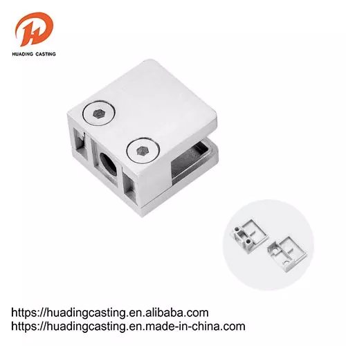 Square stainless steel stair glass clamp