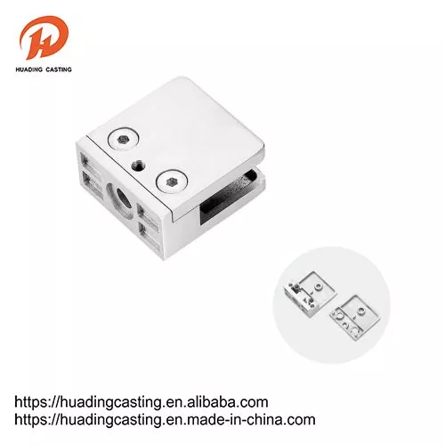 Hindi kinakalawang na asero square glass clamp para sa 8-13.52mm glass
